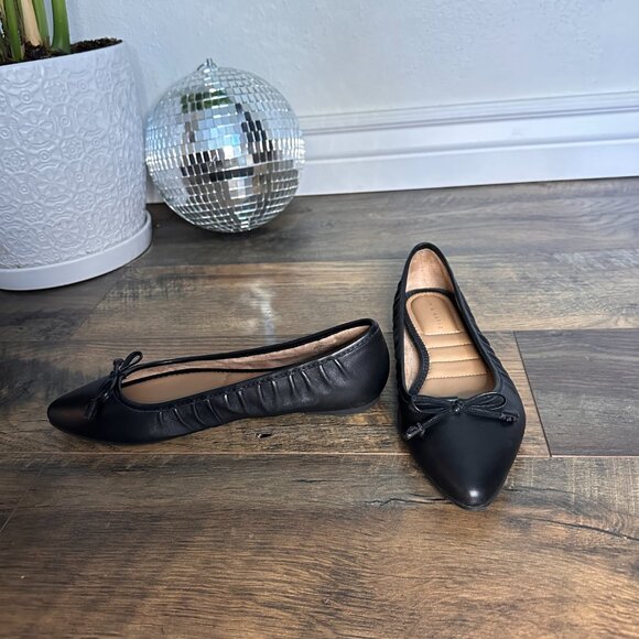 NWOT Ballerina Flats Black Pointed Toe Kelly & Katie Size 7 - Picture 3 of 7